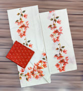 GADA FANCY FLOWER PRINT SETMUNDU WITH BLOUSE