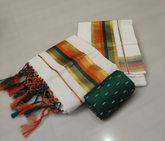 Cotton Kasav Setmundu With Blouse