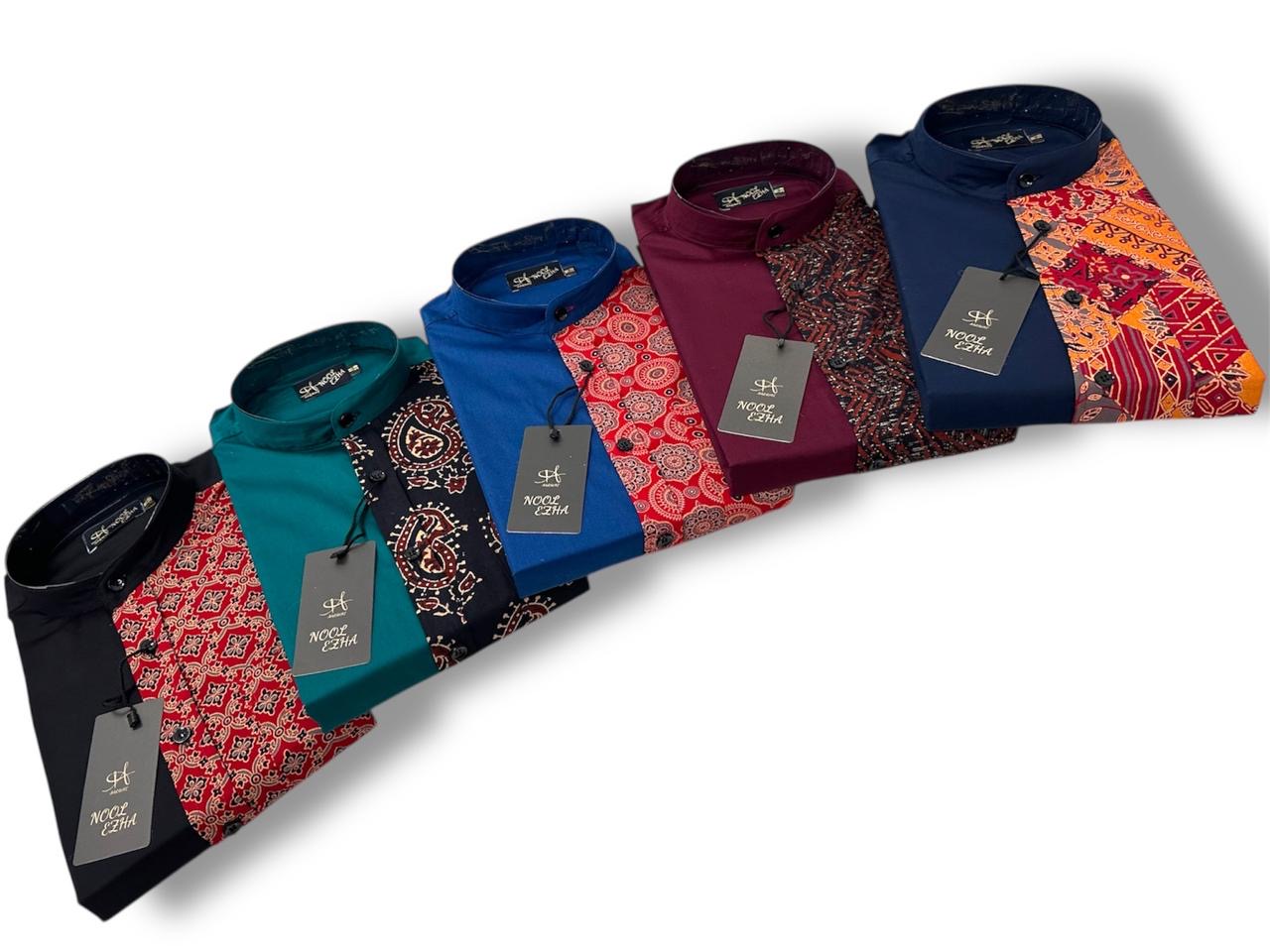 Half and Half Printed Shirt