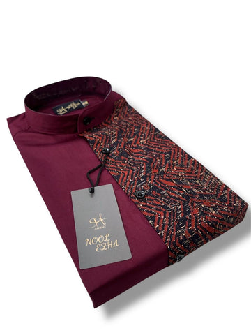 Half and Half Printed Shirt