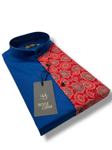 Half and Half Printed Shirt