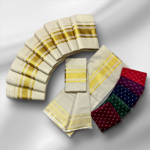 TISSHU FANCY SETMUNDU WITH BLOUSE