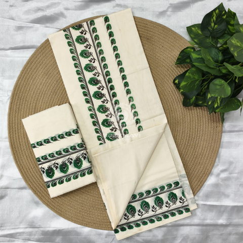 Cotton peeli print setmundu 2.80 m