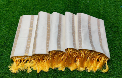 Cotton fancy saree with kunjalam