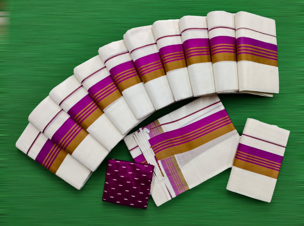 2×3 KATTIKARA FANCY SETMUNDU WITH BLOUSE