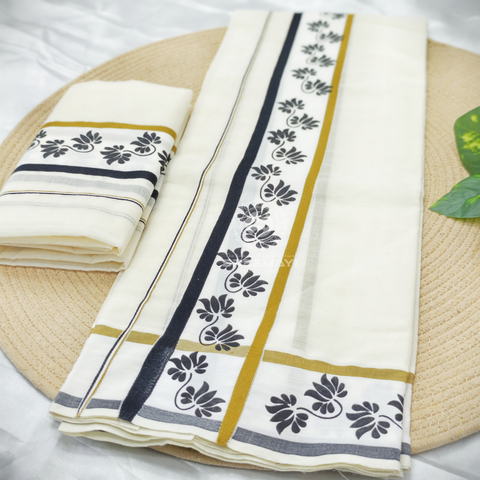 2×3 FANCY BORDER PRINT SETMUNDU