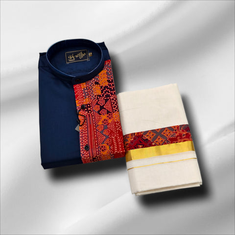 Half & Half Shirts Full sleeve Chainese colar Combo