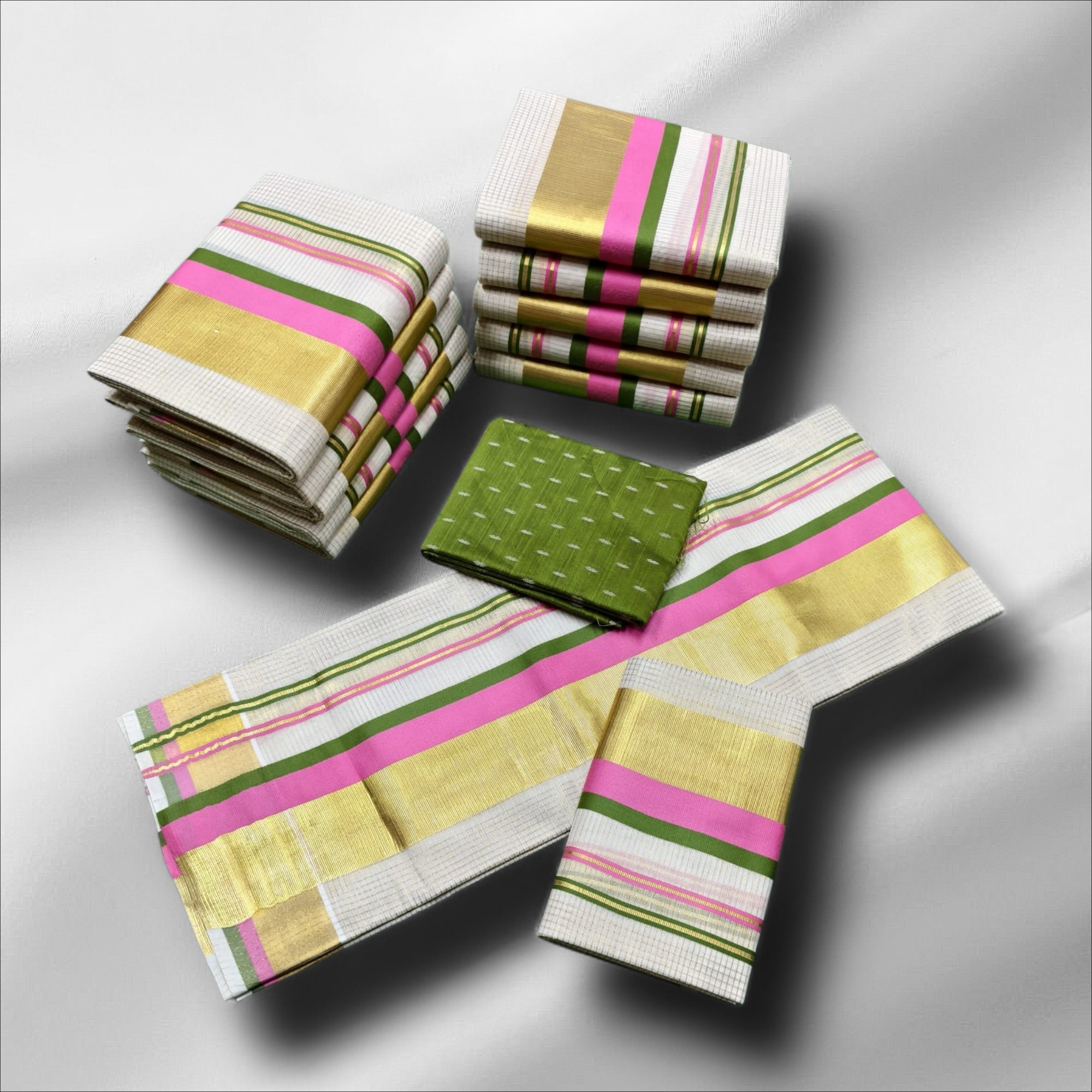 3×5 Micro Checked Setmundu With Blouse