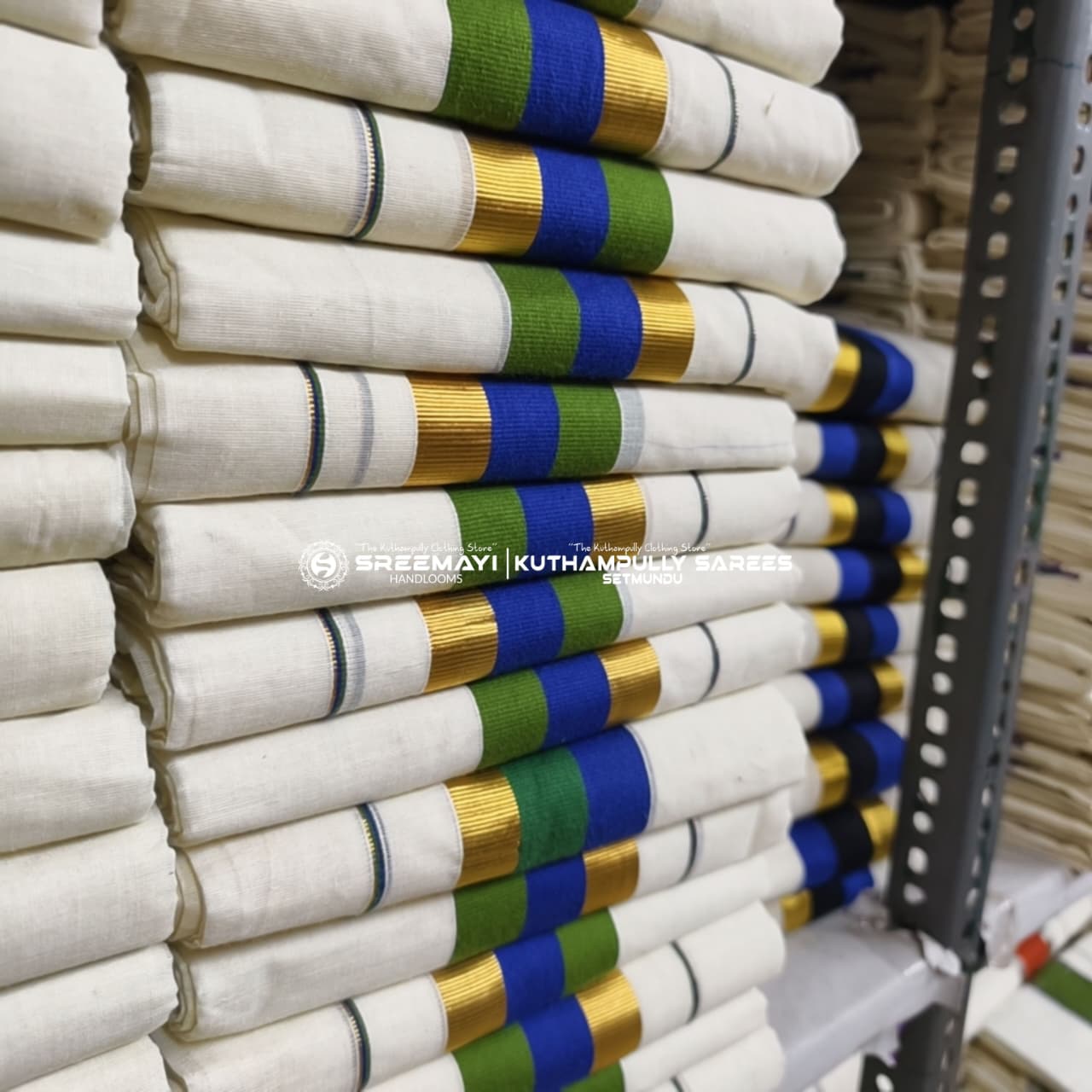 Double Colour Cotton Kasavu Setmundu
