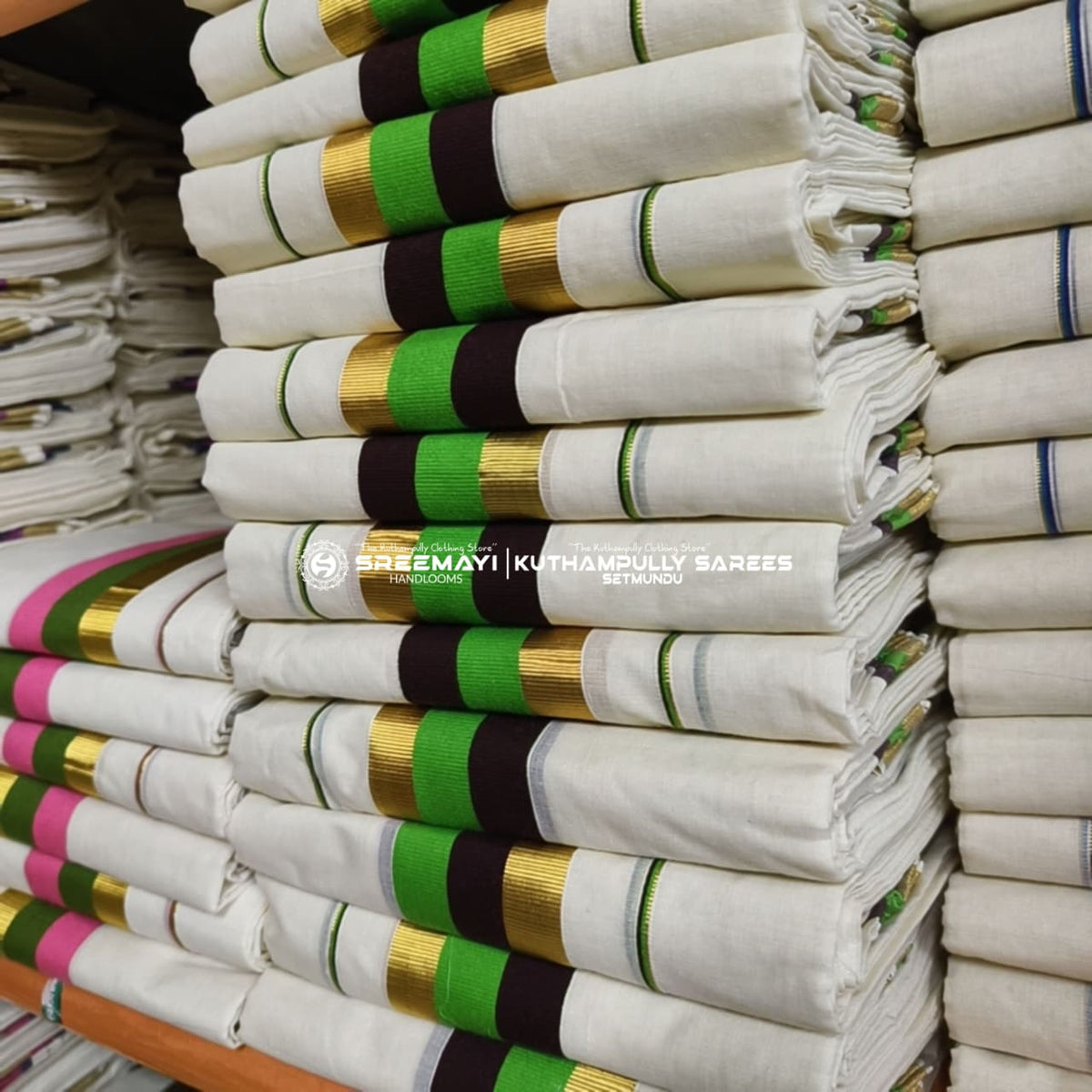 Double Colour Cotton Kasavu Setmundu