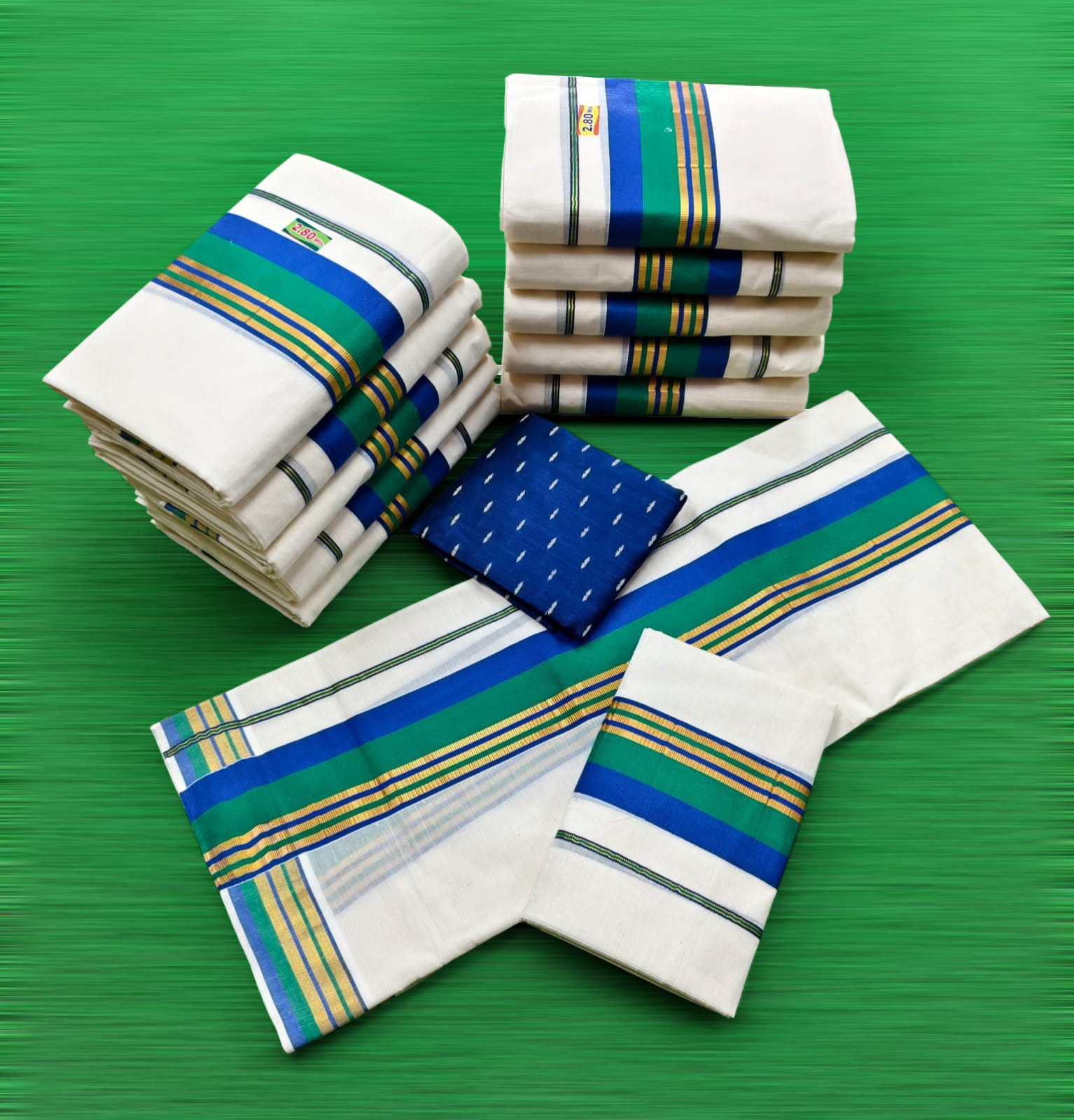 2×3 LIGHT KASAVU FANCY SETMUNDU WITH BLOUSE