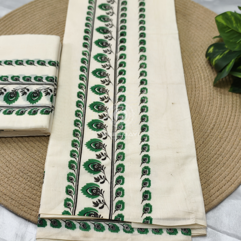 Cotton peeli print setmundu 2.80 m