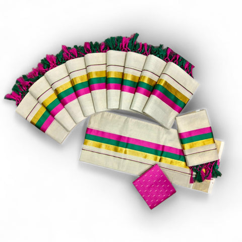 TISSUE DC SETMUNDU WITH TUSSELS