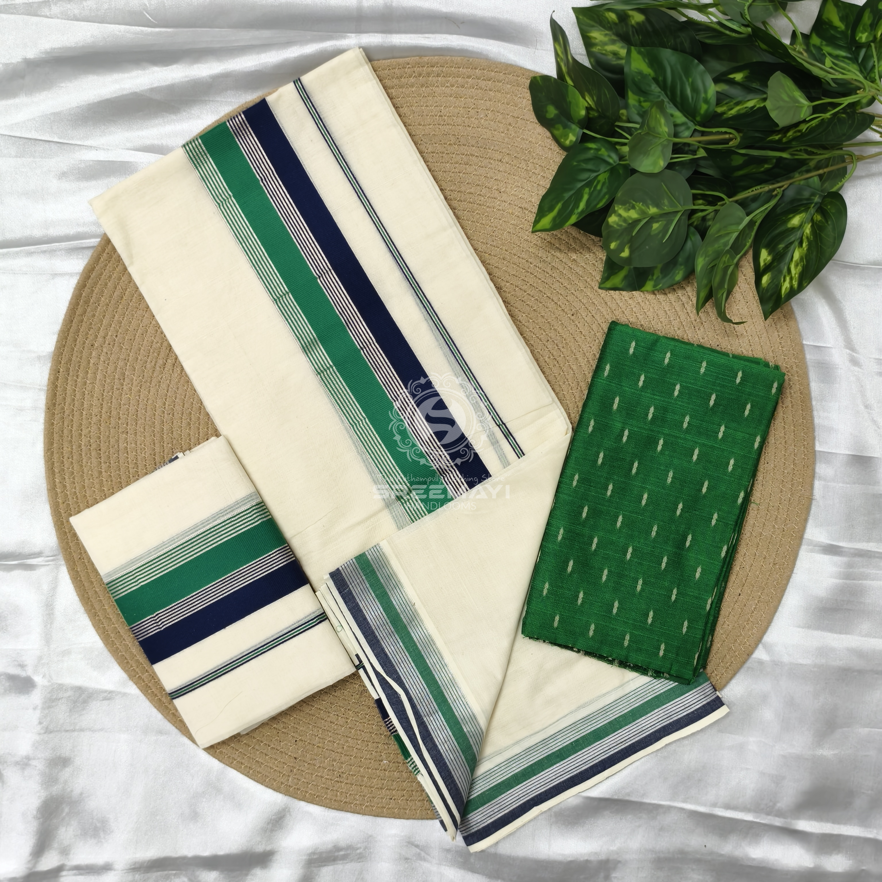 Cotton Double colour setmundu 2.80 m