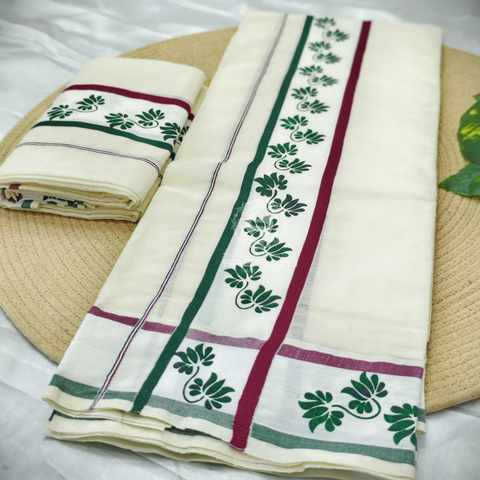 2×3 FANCY BORDER PRINT SETMUNDU