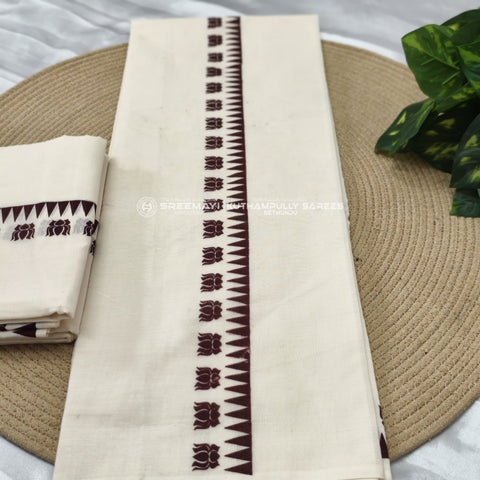 Coton gada lottus print settumund =2.80
