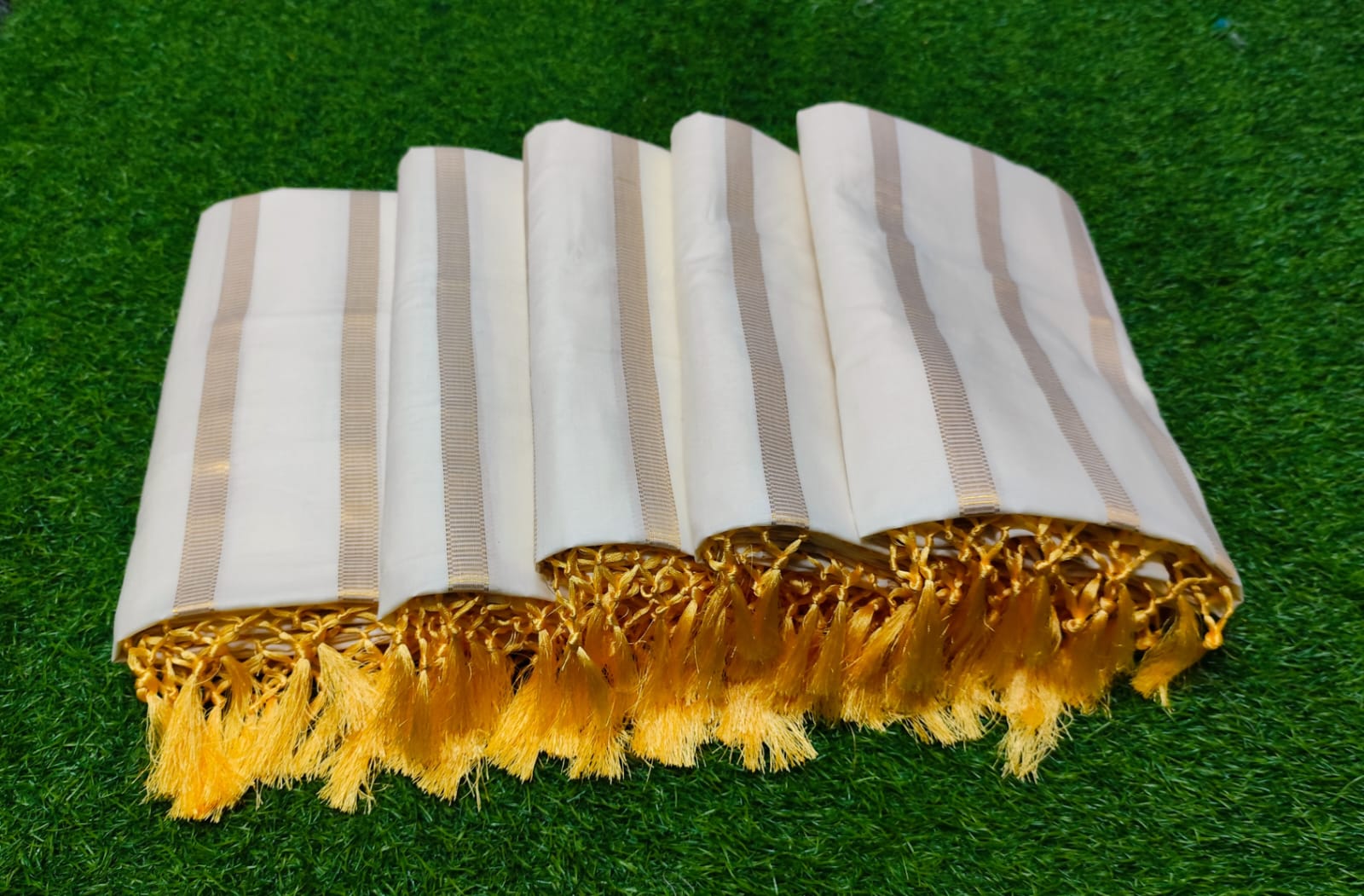 Cotton fancy saree with kunjalam