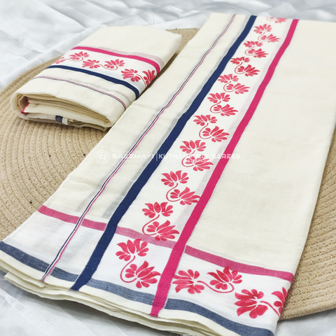 2×3 FANCY BORDER PRINT SETMUNDU