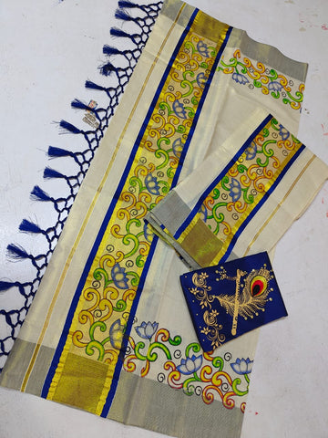 LOTUS PRINTED TISSUE SETMUNDU