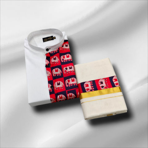 Half & Half Shirts Full sleeve Chainese colar Combo