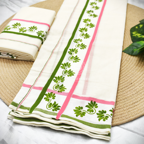 2×3 FANCY BORDER PRINT SETMUNDU