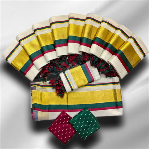 3×5 Tissue Fancy Setmundu With Blouse