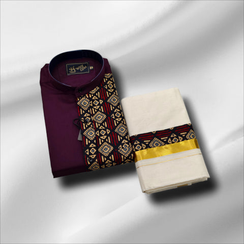 Half & Half Shirts Full sleeve Chainese colar Combo