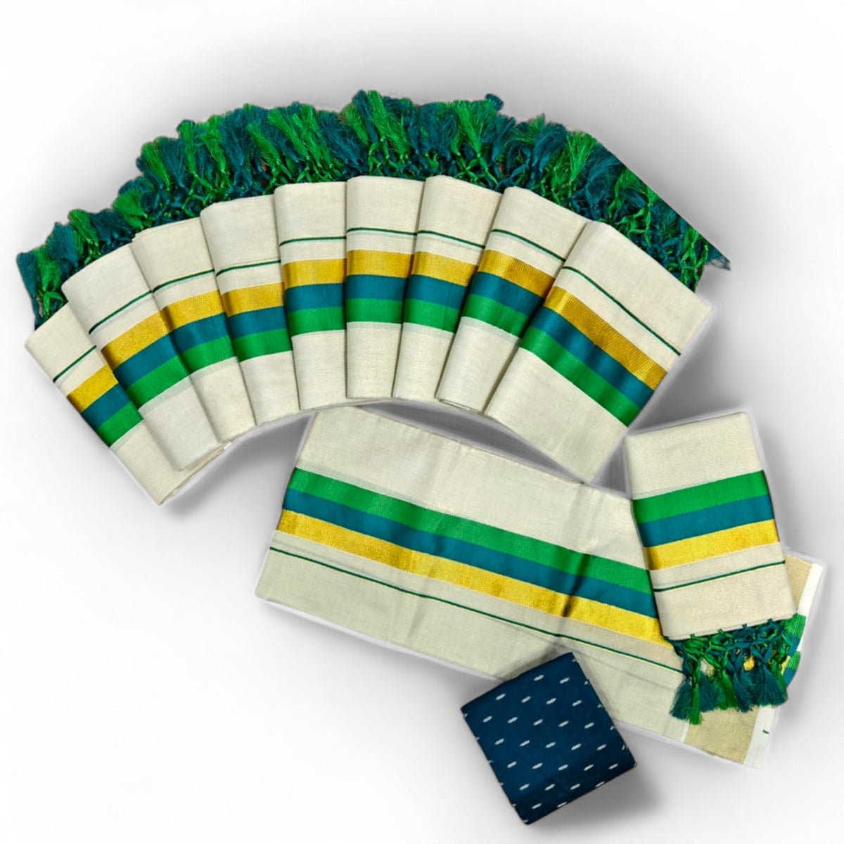 TISSUE DC SETMUNDU WITH TUSSELS