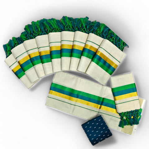 TISSUE DC SETMUNDU WITH TUSSELS