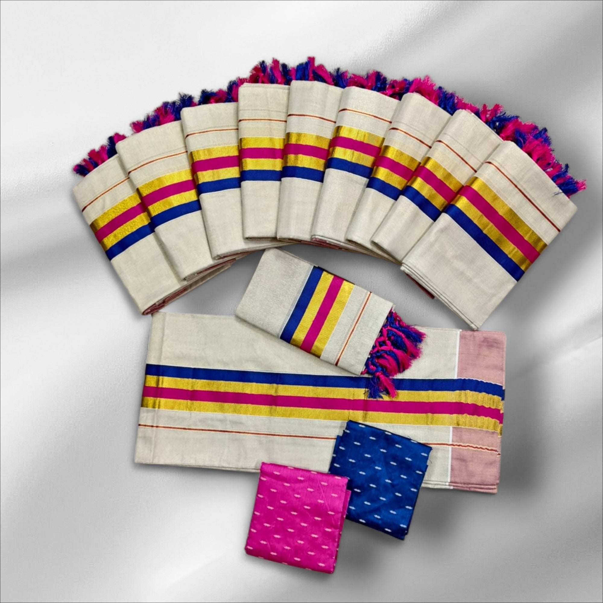 Tissue Fancy Setmundu With Blouse
