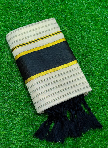 3×4 tissue fancy strip set mund with kunjalam