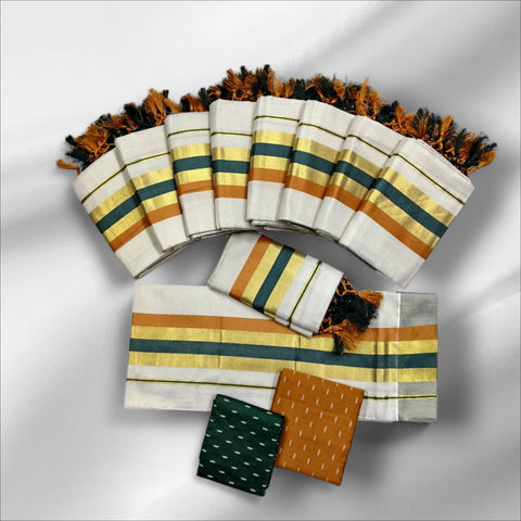 Tissue Fancy Setmundu With Blouse