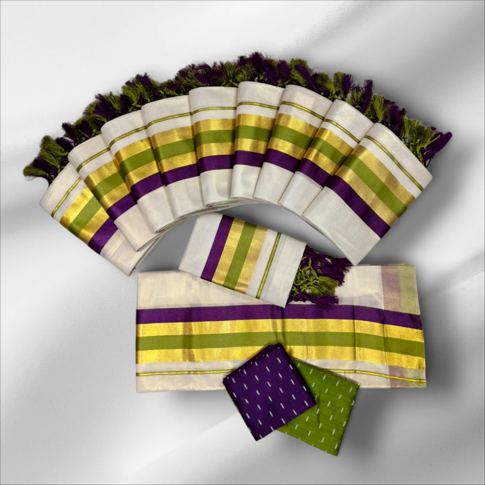 Tissue Fancy Setmundu With Blouse