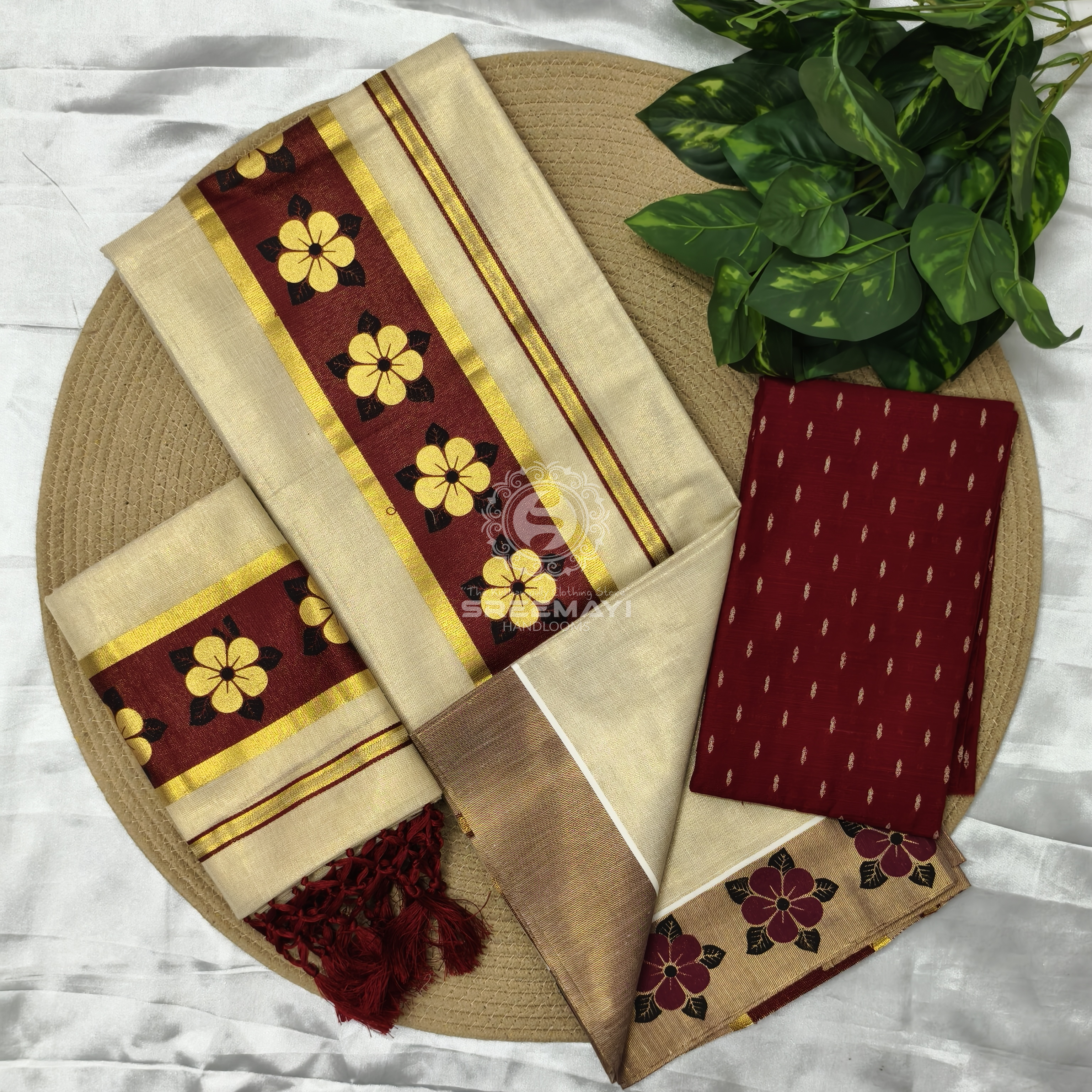 Tissue flower printed setmund 2.80m