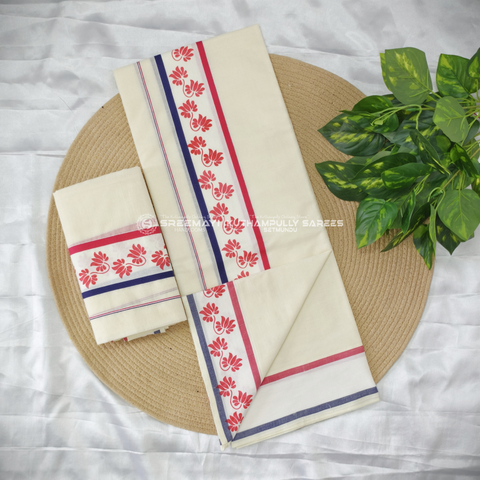 2×3 FANCY BORDER PRINT SETMUNDU