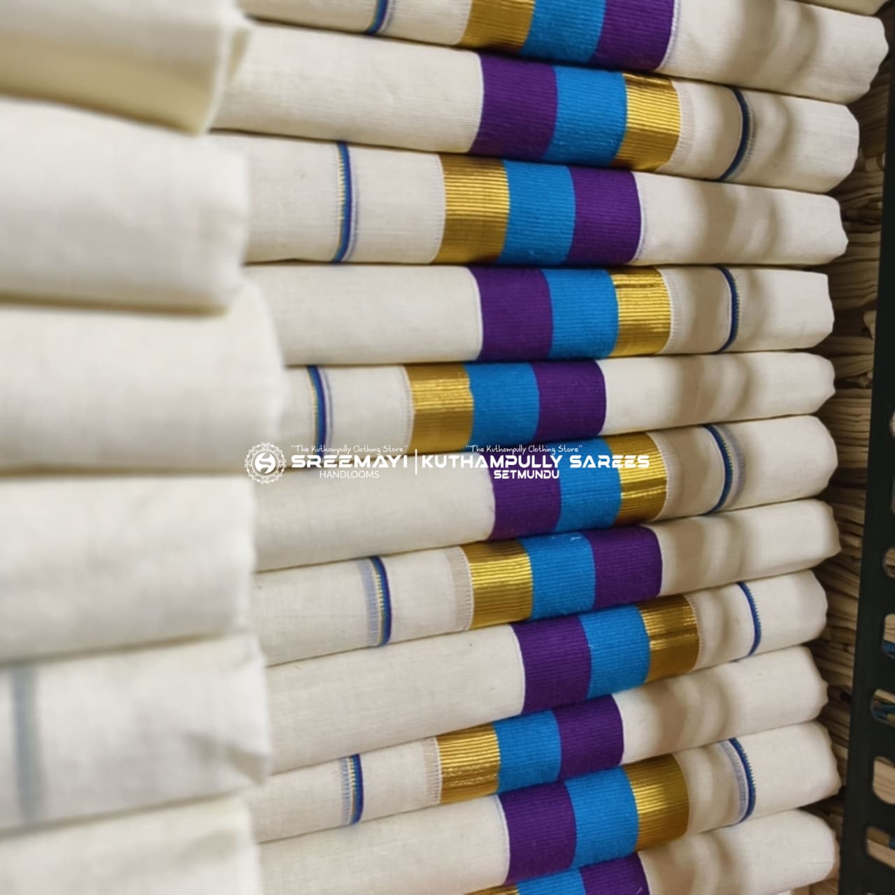 Double Colour Cotton Kasavu Setmundu