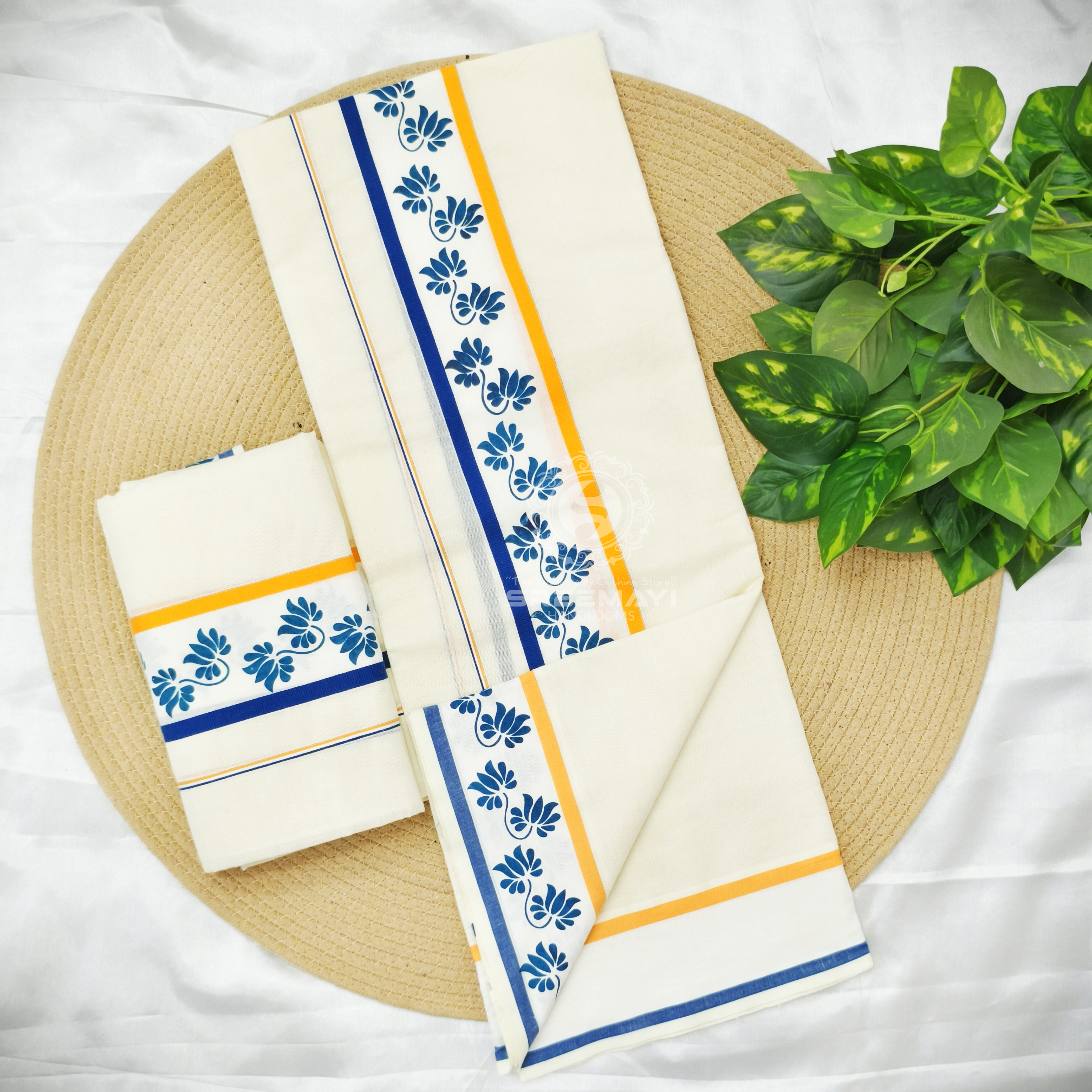 2×3 FANCY BORDER PRINT SETMUNDU