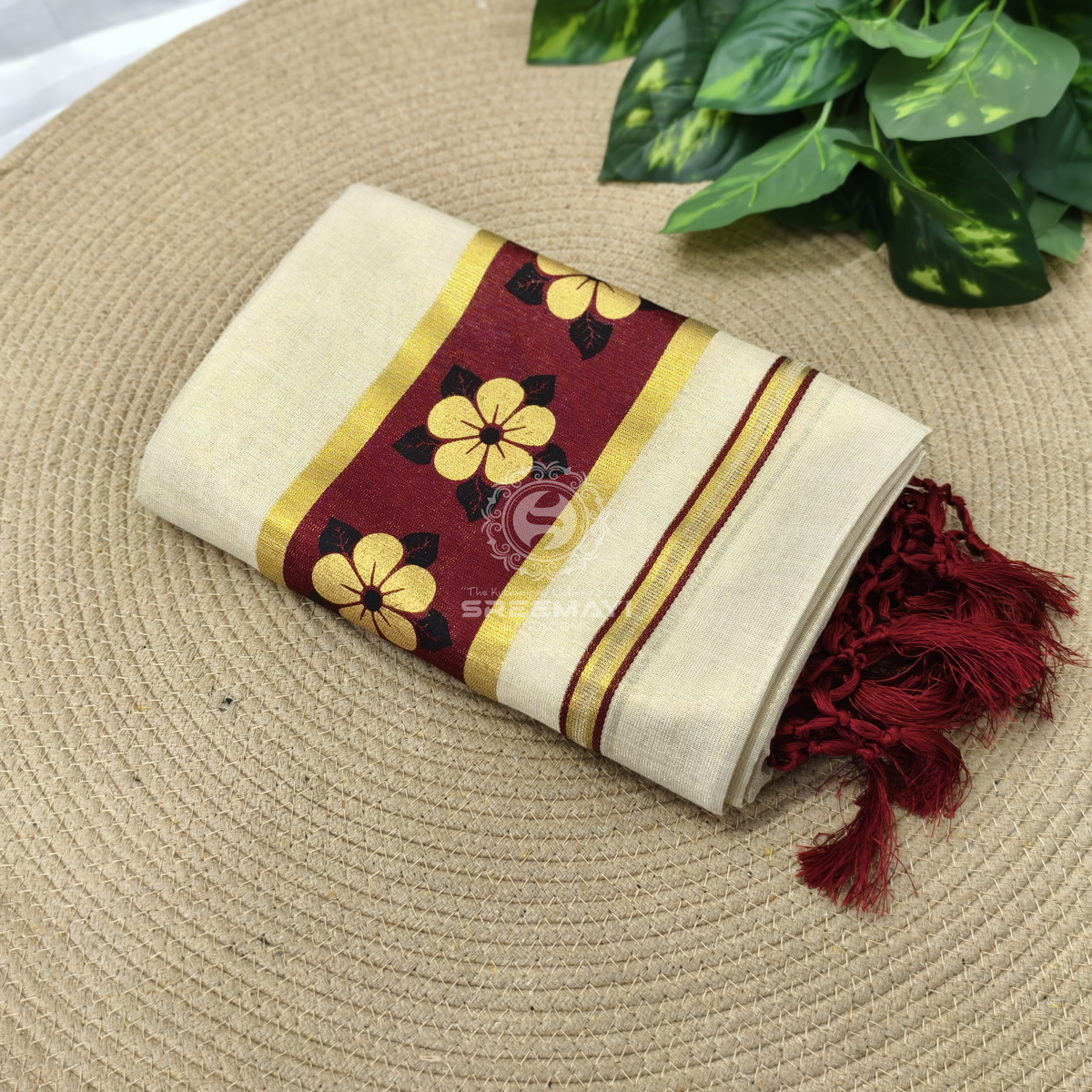 Tissue flower printed setmund 2.80m
