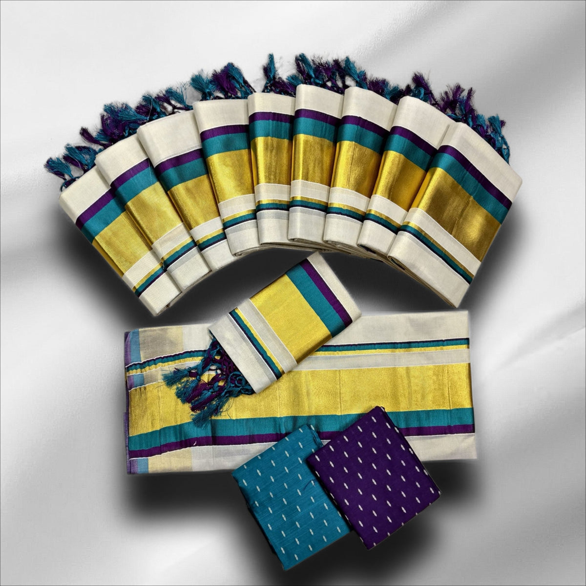 3×5 Tissue Fancy Setmundu With Blouse