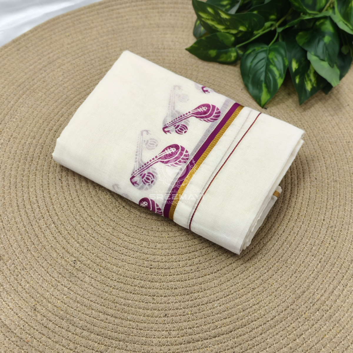 Cotton Puliyirikara printed Setmund 2.80M