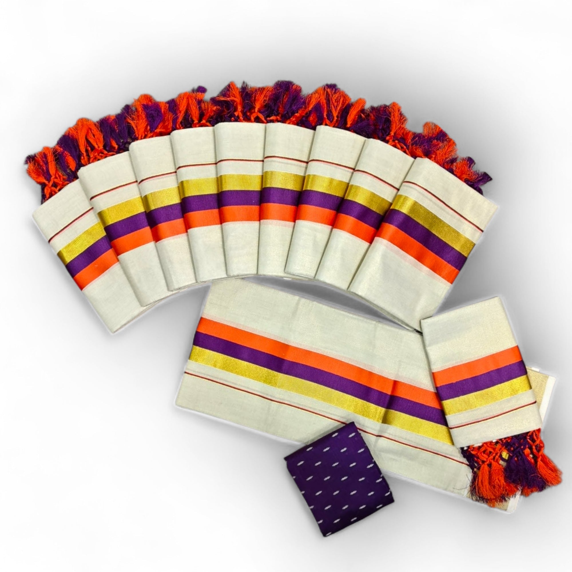 TISSUE DC SETMUNDU WITH TUSSELS