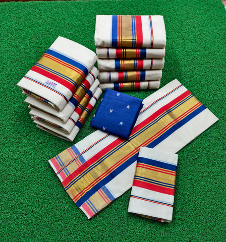 3×4 LIGHT KASAVU FANCY SETMUNDU WITH BLOUSE