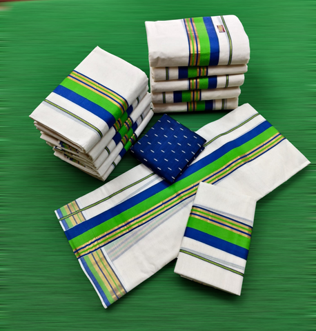 2×3 LIGHT KASAVU FANCY SETMUNDU WITH BLOUSE