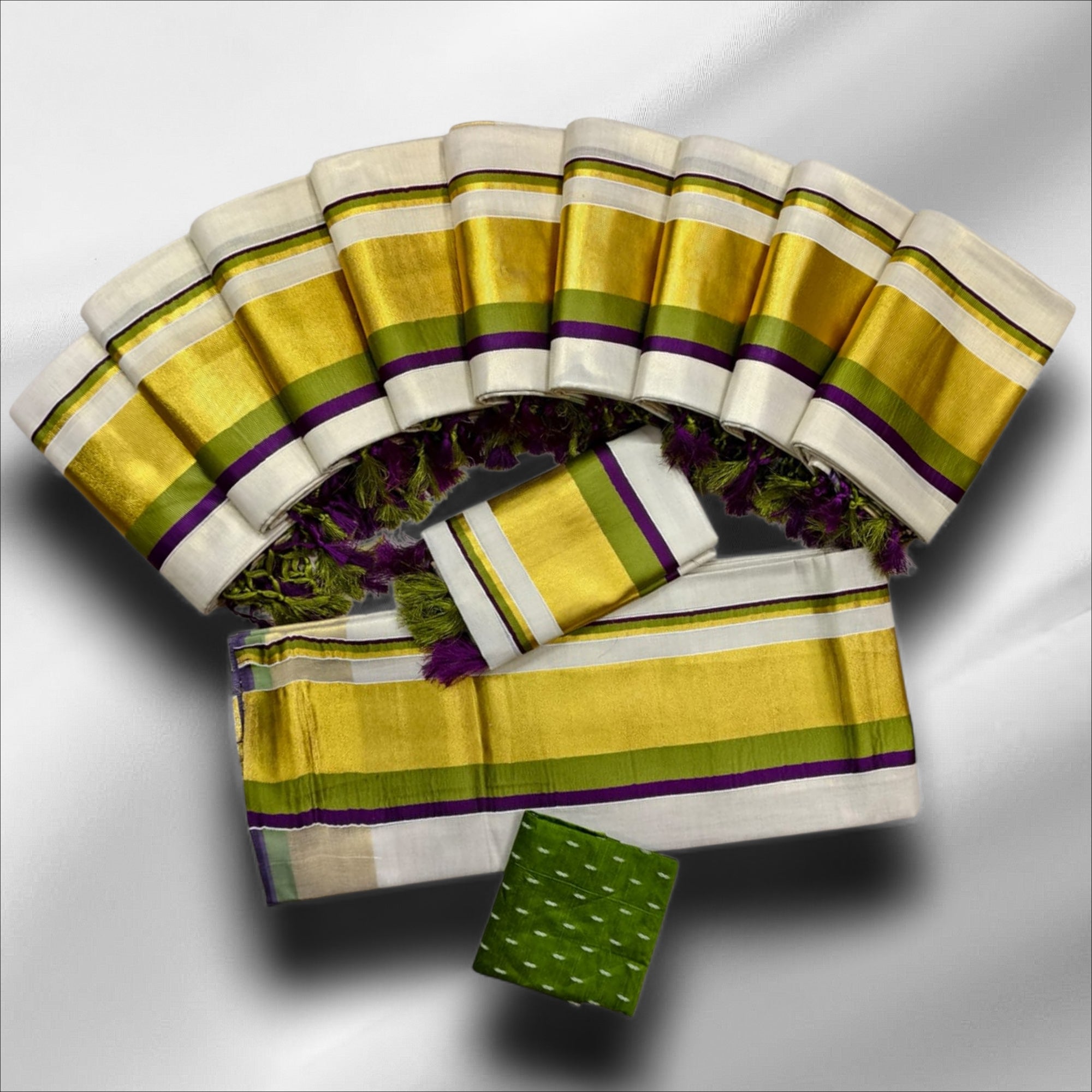 3×5 Tissue Fancy Setmundu With Blouse