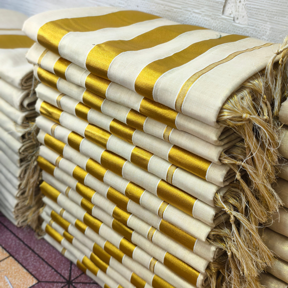 Golden Tissue Setsaree