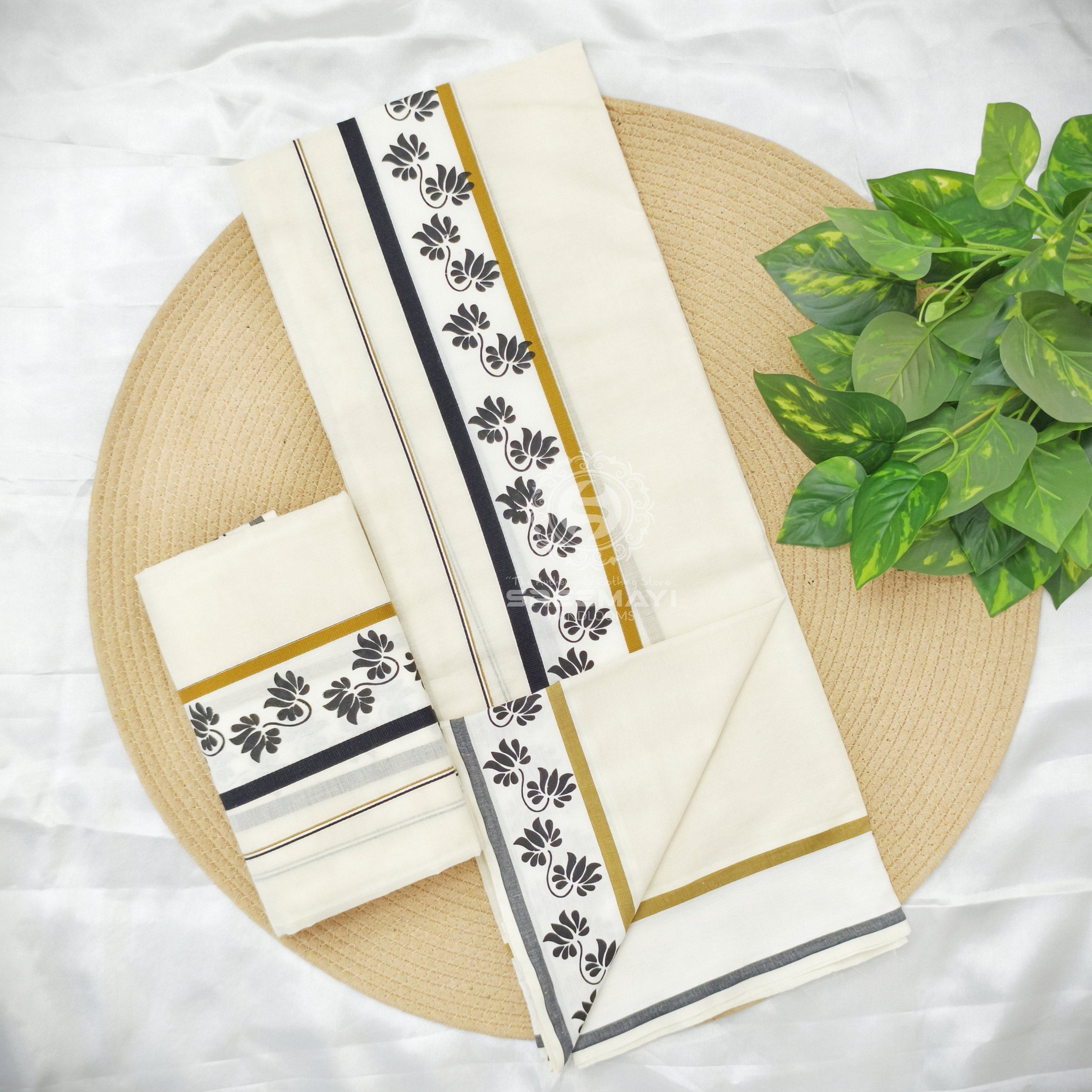 2×3 FANCY BORDER PRINT SETMUNDU