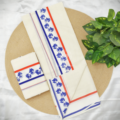 2×3 FANCY BORDER PRINT SETMUNDU