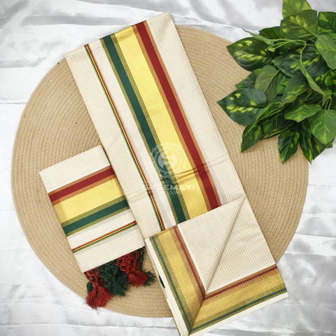 4×4 MICRO CHECK DOUBLE CLR SETMUNDU

Premium handloom