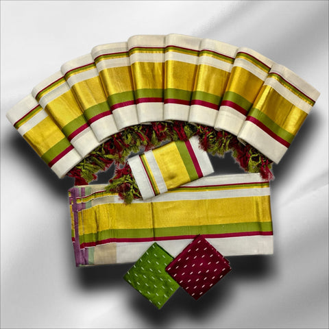 3×5 Tissue Fancy Setmundu With Blouse