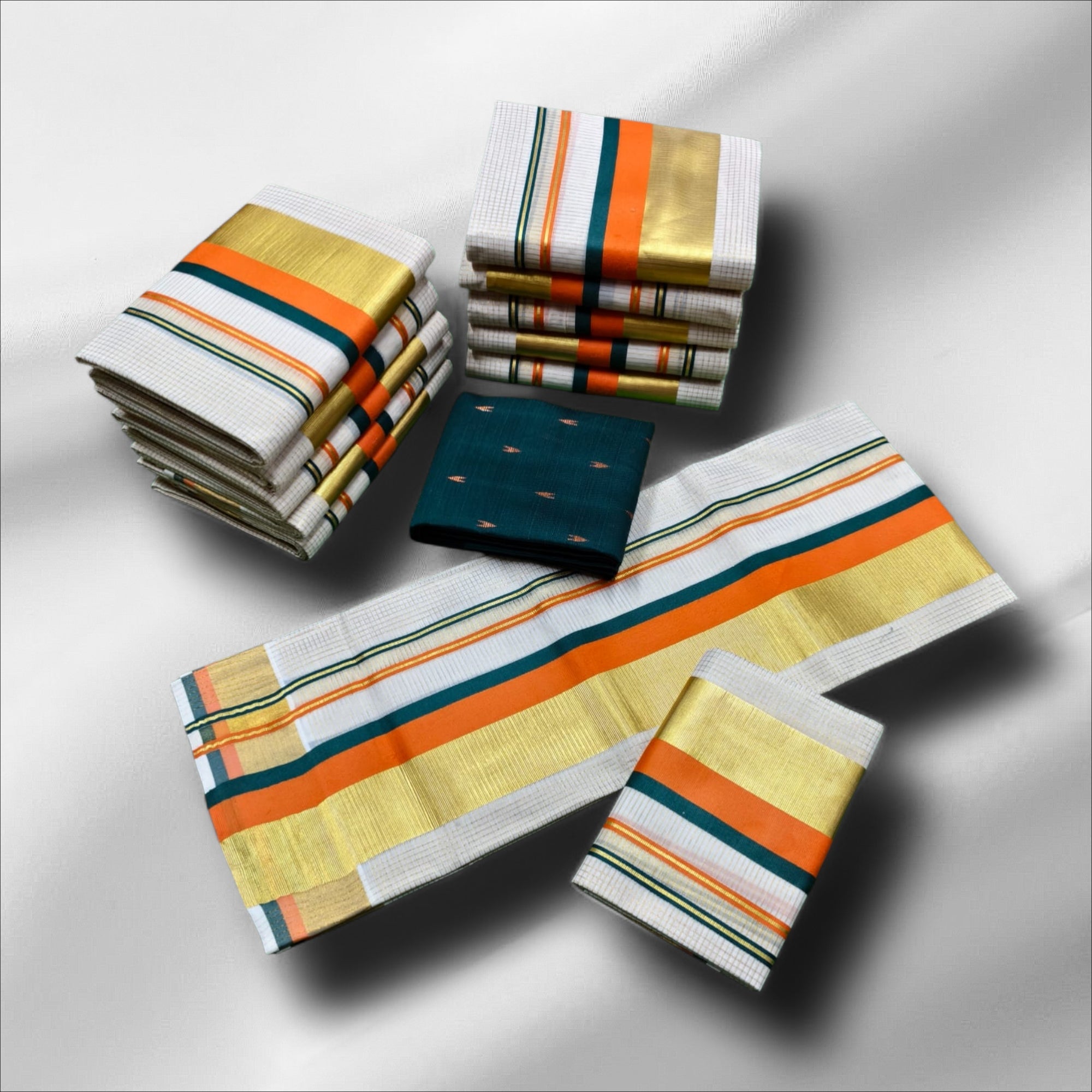 3×5 Micro Checked Setmundu With Blouse